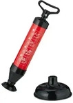 Relaxdays Abflussreiniger Pumpe, 2 Aufs&auml;tze f&uuml;r WC, Dusche, Waschbecken,