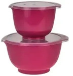 Rosti R&uuml;hrsch&uuml;ssel Set 2tlg. mit Deckel "Margrethe" dunkel pink (beetroot)...