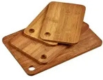 KESPER 4er Set Schneidebrett, dunkeler Bam, FSC 4x33x23cm