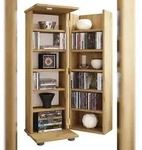 VCM CD / DVD Media Regal Engalo Honig-Eiche H. 93 x B. 31 x T. 31 cm