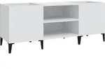 vidaXL Plattenschrank Wei&szlig; 121x38x48 cm Holzwerkstoff