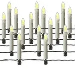MARELIDA LED Weihnachtskerzen Lichterkette Weihnachtsbaum 16 Baumkerzen 6m...