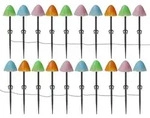 MARELIDA LED Lichterkette Mini Pilze 20 Gartenstecker 8 Funkt. Timer bunt L: 3,8m