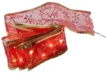 MARELIDA LED Seidenband Geschenkband Schleifenband 30 LED 2,7m Batterie rot