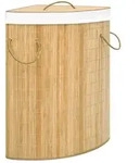 vidaXL Eck-W&auml;schekorb Bambus 60 L