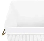 vidaXL Bambus-W&auml;schekorb : Farbe - Weiss, Gr&ouml;&szlig;e - 60 L