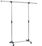 vidaXL Verstellbarer Kleiderst&auml;nder Edelstahl 165x44x150 cm Silber