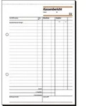Sigel Formularbuch Kassenbericht A5 VE=50 Blatt