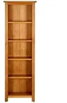 vidaXL B&uuml;cherregal 5 F&auml;cher 45x22x140 cm Massivholz Eiche