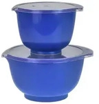 Rosti R&uuml;hrsch&uuml;ssel Set 2tlg. mit Deckel "Margrethe" blau (electric blue) 1,5+3,0L