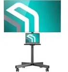 ONKRON TV St&auml;nder rollbar f&uuml;r 23-60 Zoll, bis 40 kg, h&ouml;henverstellbar, max VESA