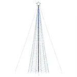 vidaXL LED Weihnachtsbaum mit Erdspie&szlig;en 1534 LEDs Blau 500 cm 4016406