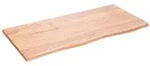 vidaXL Wandregal Hellbraun 100x50x2 cm Massivholz Eiche Behandelt