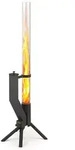 GARDENFLARE Feuerrohr &ndash; elegante Edelstahl Feuers&auml;ule und Pelletfackel - schwarz