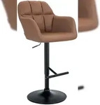 CLP Barhocker Natoma Kunstleder hellbraun/Metall matt schwarz