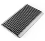 Fu&szlig;matte au&szlig;en alu mit B&uuml;rsten grau, Schmutzfangmatte 50 x 80 cm, Fu&szlig;matte