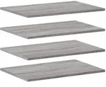 vidaXL Wandregale 4 Stk. Grau Sonoma 60x40x1,5 cm Holzwerkstoff