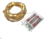 MARELIDA LED Lichterkette Seil Jute maritime Deko Kordel Tau 40LED 2m Timer f&uuml;r