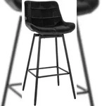 CLP Barhocker Weston schwenkbar Samt HBT: 105x49x56 cm schwarz Samt
