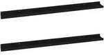 vidaXL Wandregale 2 Stk. Schwarz 100x9x3 cm