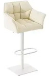 CLP Barhocker Damaso Kunstlederbezug creme/wei&szlig;