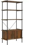 vidaXL Regal mit 5 B&ouml;den und Schrank 80x40x163 cm Stahl Holzwerkstoff