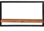 vidaXL Wandregale 2 Stk. 60x25x35 cm Massivholz Akazie und Stahl