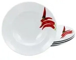 CreaTable Kr&auml;uter Chili Pastateller 4-tlg Porzellan