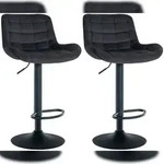 CLP 2er Set Barhocker Tover schwarz/Samt