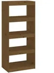 vidaXL B&uuml;cherregal/Raumteiler Honigbraun 60x30x135,5 cm Kiefernholz