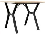 vidaXL Esstisch Y-Gestell 90x90x75,5 Massivholz Kiefer und Stahl