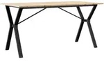 vidaXL Esstisch Y-Gestell 160x80x75 cm Massivholz Kiefer und Stahl