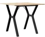 vidaXL Esstisch Y-Gestell 90x90x75 cm Massivholz Kiefer und Stahl