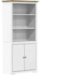 vidaXL B&uuml;cherregal BODO Wei&szlig; und Braun 82x40x173 cm Massivholz Kiefer