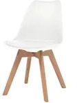 vidaXL Esszimmerst&uuml;hle 4 Stk. Wei&szlig; Kunstleder