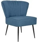 vidaXL Cocktailsessel Blau Stoff