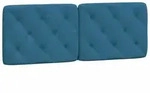 vidaXL Kopfteil-Kissen Blau 120 cm Samt
