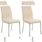 CLP 2er Set Esszimmerst&uuml;hle Colmar Stoff creme