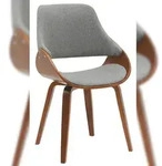 CLP Esszimmerstuhl Vangale Stoff HBT: 86x52x54 cm walnuss/dunkelgrau