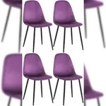 CLP 4er Set Esszimmerst&uuml;hle Napier lila/Samt