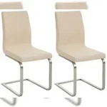 CLP 2er Set Esszimmerst&uuml;hle Belfort Stoff creme