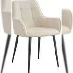 CLP Esszimmerstuhl Ferndale Samtbezug creme