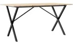 vidaXL Esstisch X-Gestell 140x80x75 cm Massivholz Kiefer und Stahl