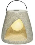 MARELIDA LED Solar Laterne 19,5cm beige Kugellampe im Stein Solarleuchte