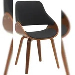 CLP Esszimmerstuhl Vangale Stoff HBT: 86x52x54 cm walnuss/schwarz