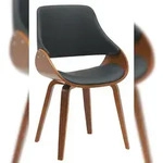 CLP Esszimmerstuhl Vangale Kunstleder HBT: 86x52x54 cm walnuss/schwarz
