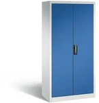 C+P Werkstattschrank 10 F&auml;cher | HxBxT 195x93x50cm | Lichtgrau/Enzianblau von