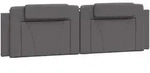 vidaXL Kopfteil-Kissen "Viana" Grau 180 cm Kunstleder