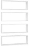 vidaXL W&uuml;rfelregale 4 Stk. Wei&szlig; 80x15x26,5 cm Holzwerkstoff