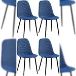 CLP 4er Set St&uuml;hle Giverny blau/Stoff